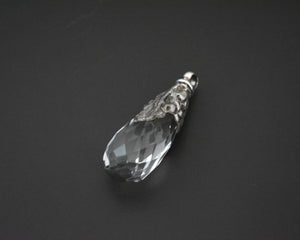 Himalayan Crystal Quartz Pendant with Repoussee Cap