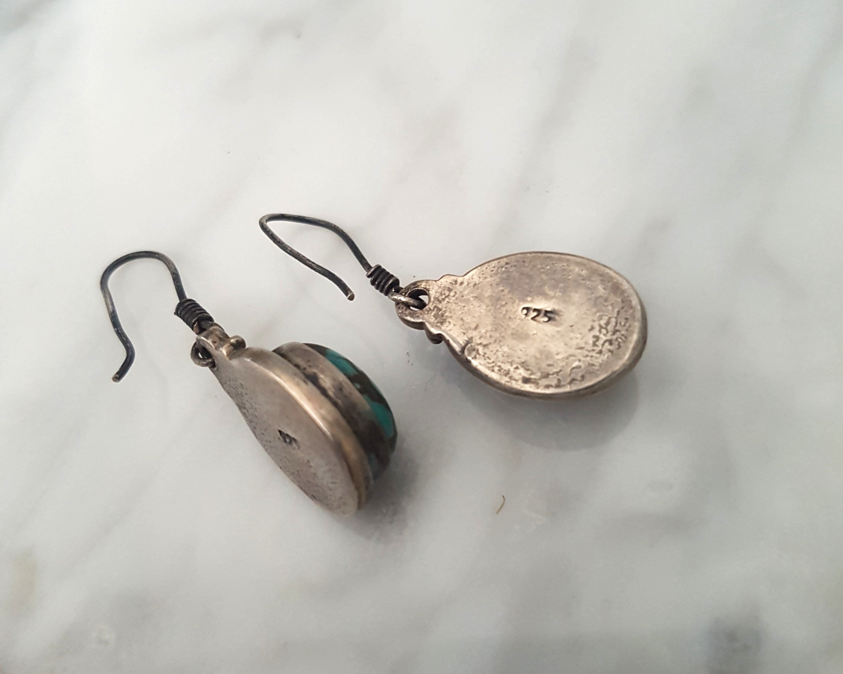 Ethnic Turquoise Dangle Earrings