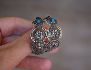 Antique Afghani Tribal Hoop Earrings