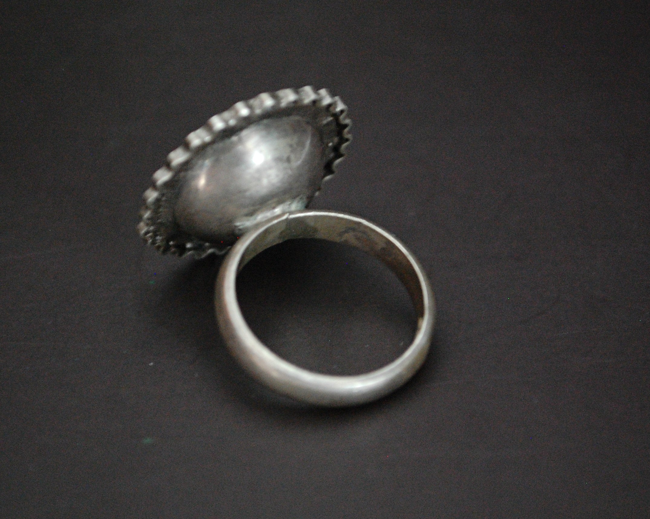 Mother of Pearl Inlay Ring from Egypt - Size 6