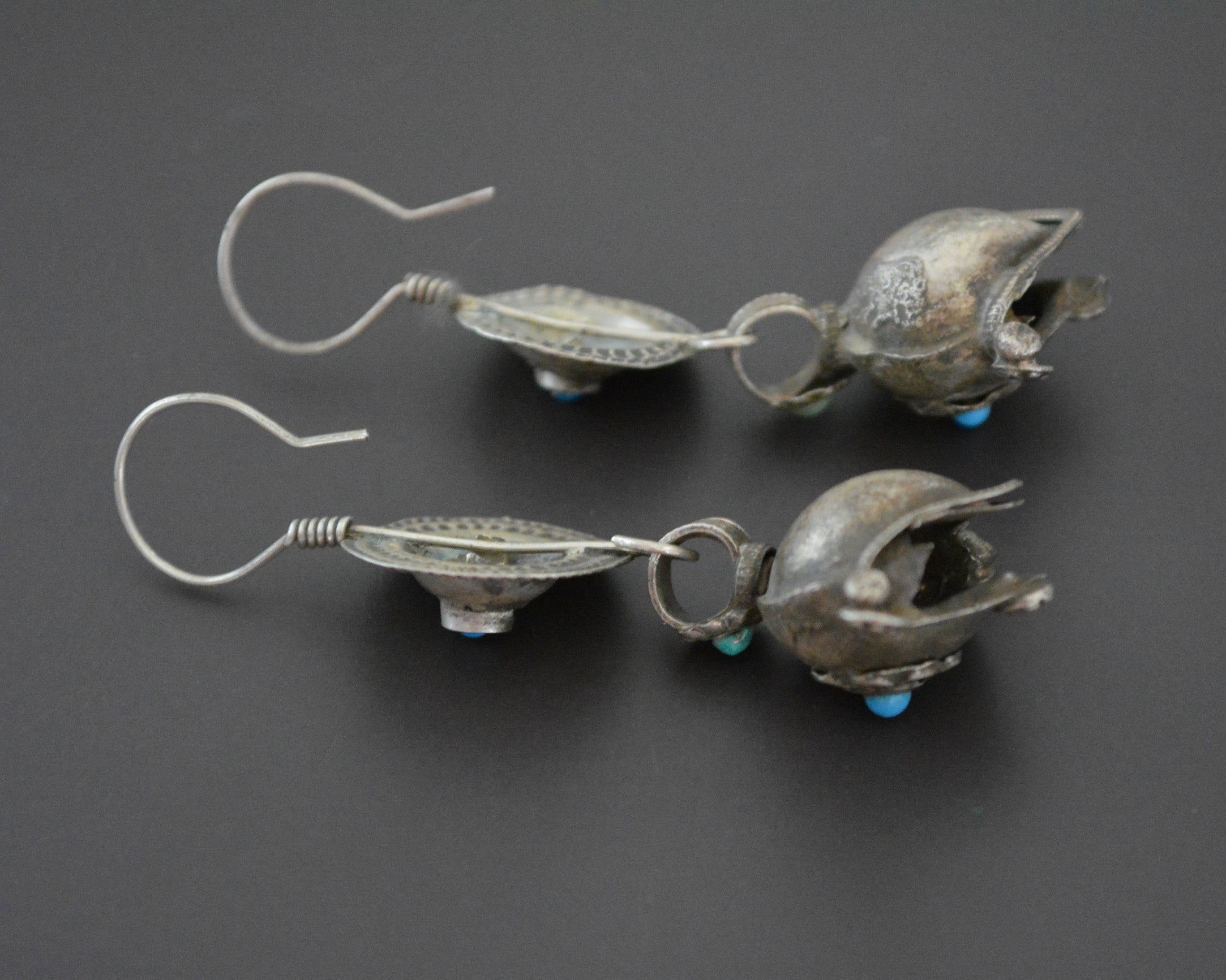 Afghani Dangle Earrings with Turquoise