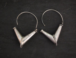 Rajasthani Silver Hoop Earrings