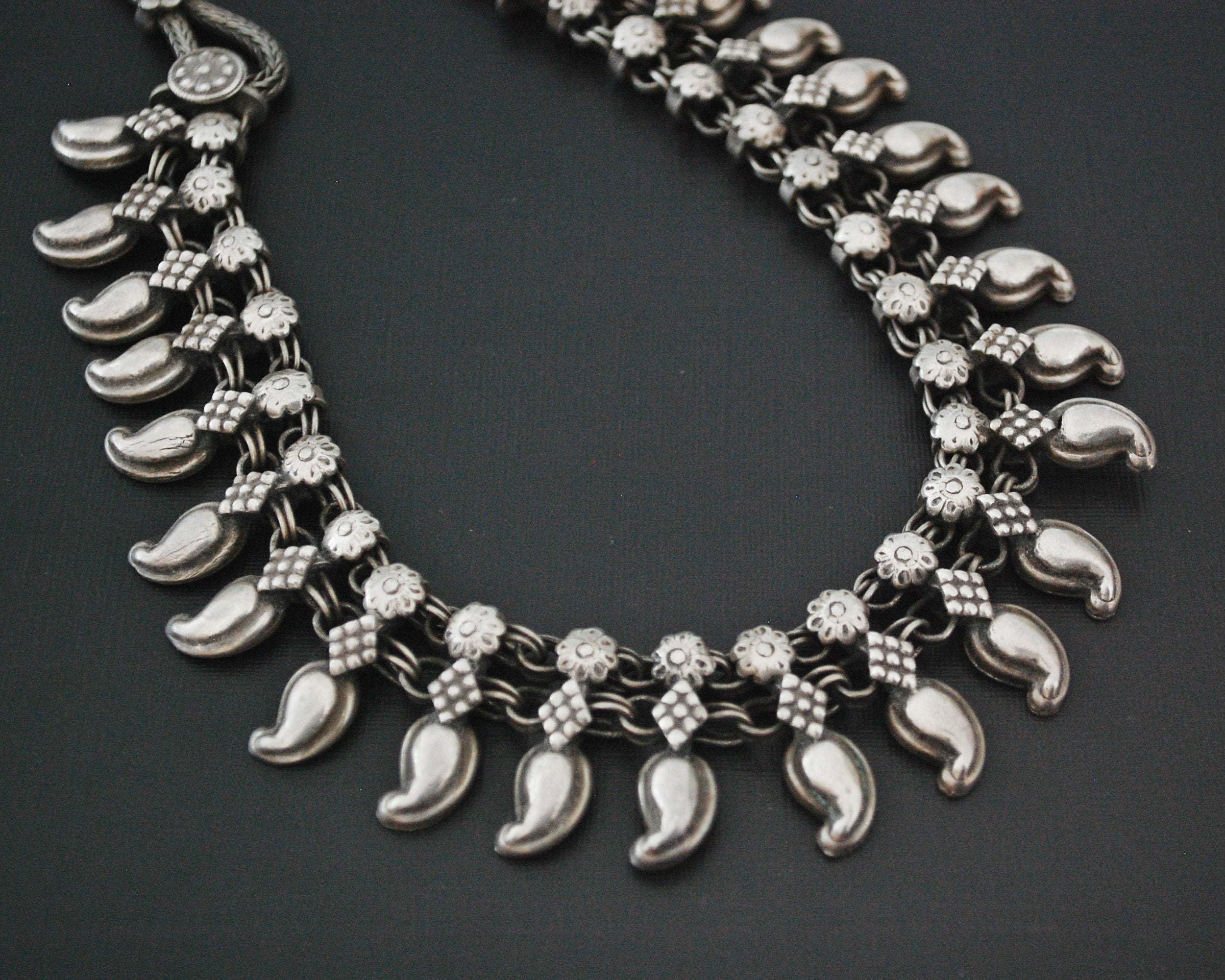 Indian Silver Choker Necklace