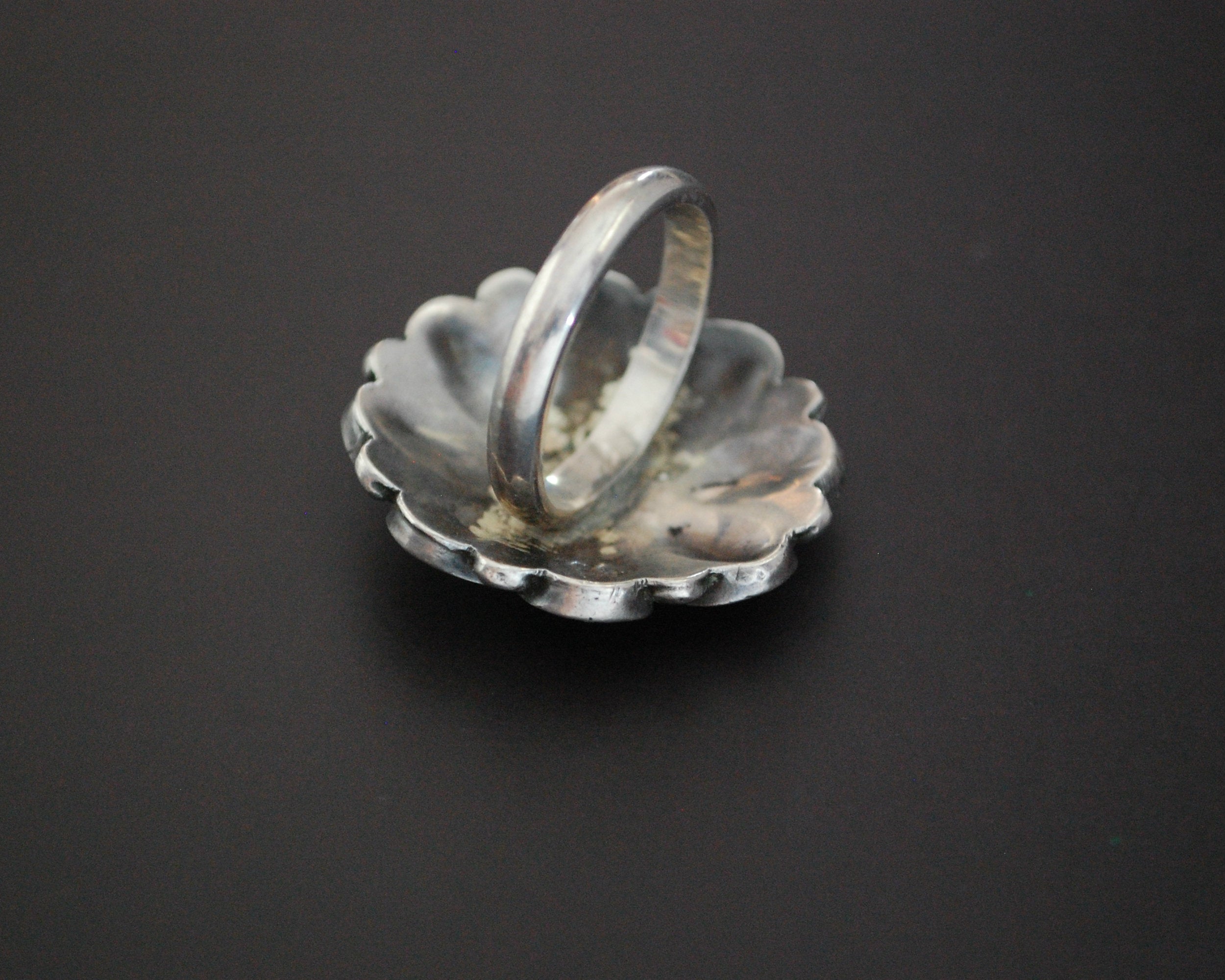 Zuni Sunface Multistone Inlay Ring - Size 8.75