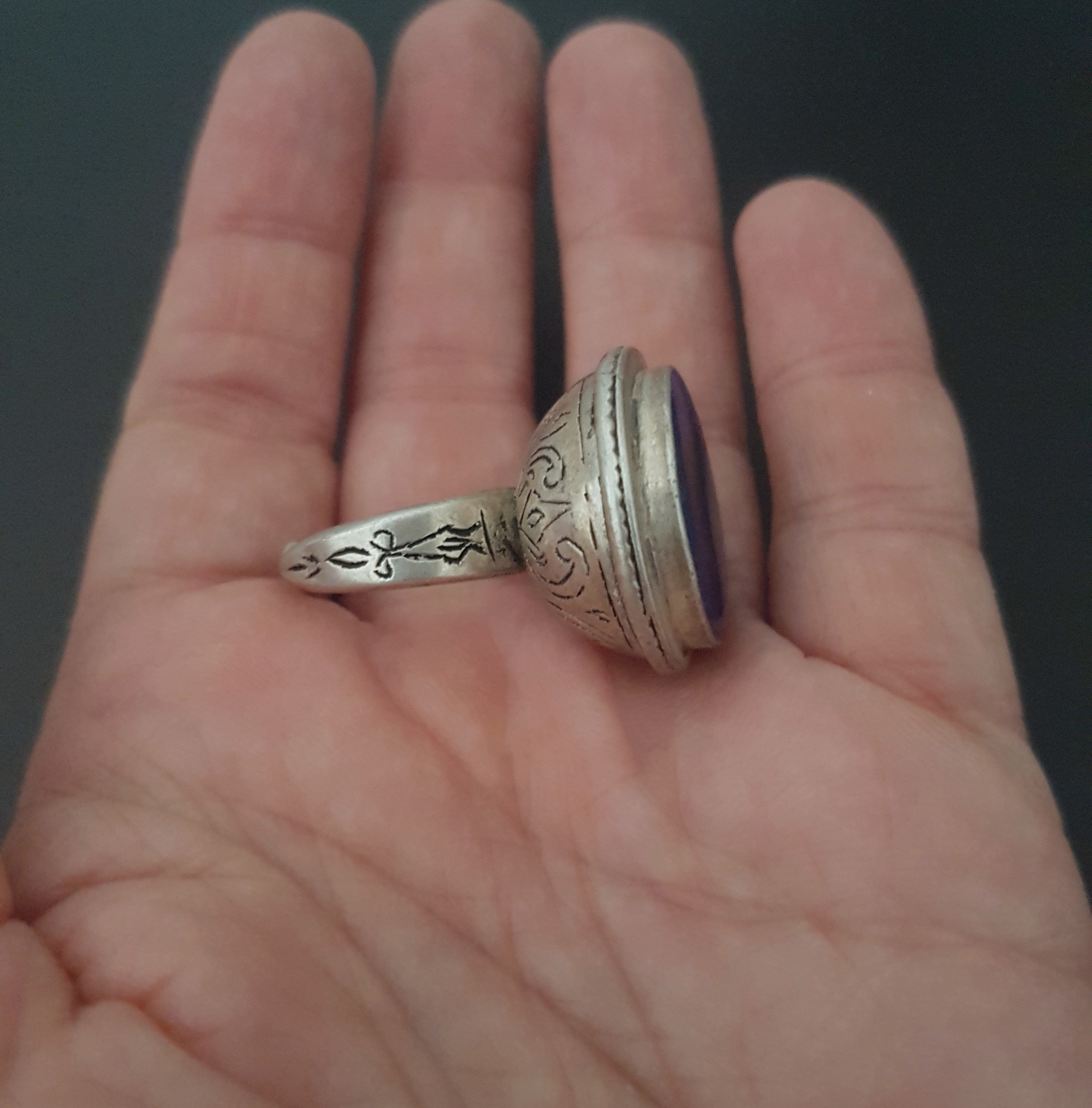 Bold Afghani Lapis Lazuli Ring - Size 6