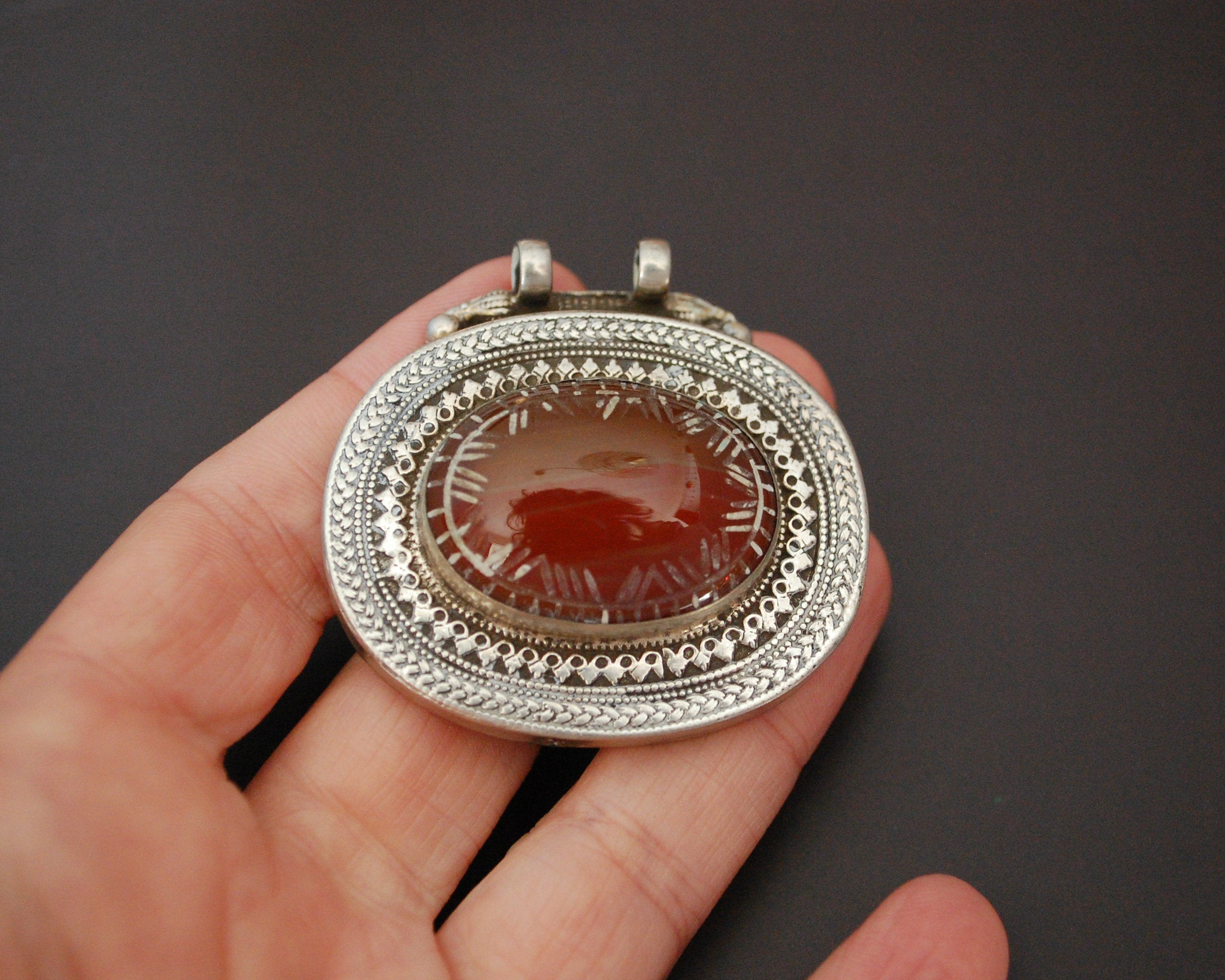 Afghani Agate Silver Pendant