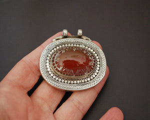 Afghani Agate Silver Pendant