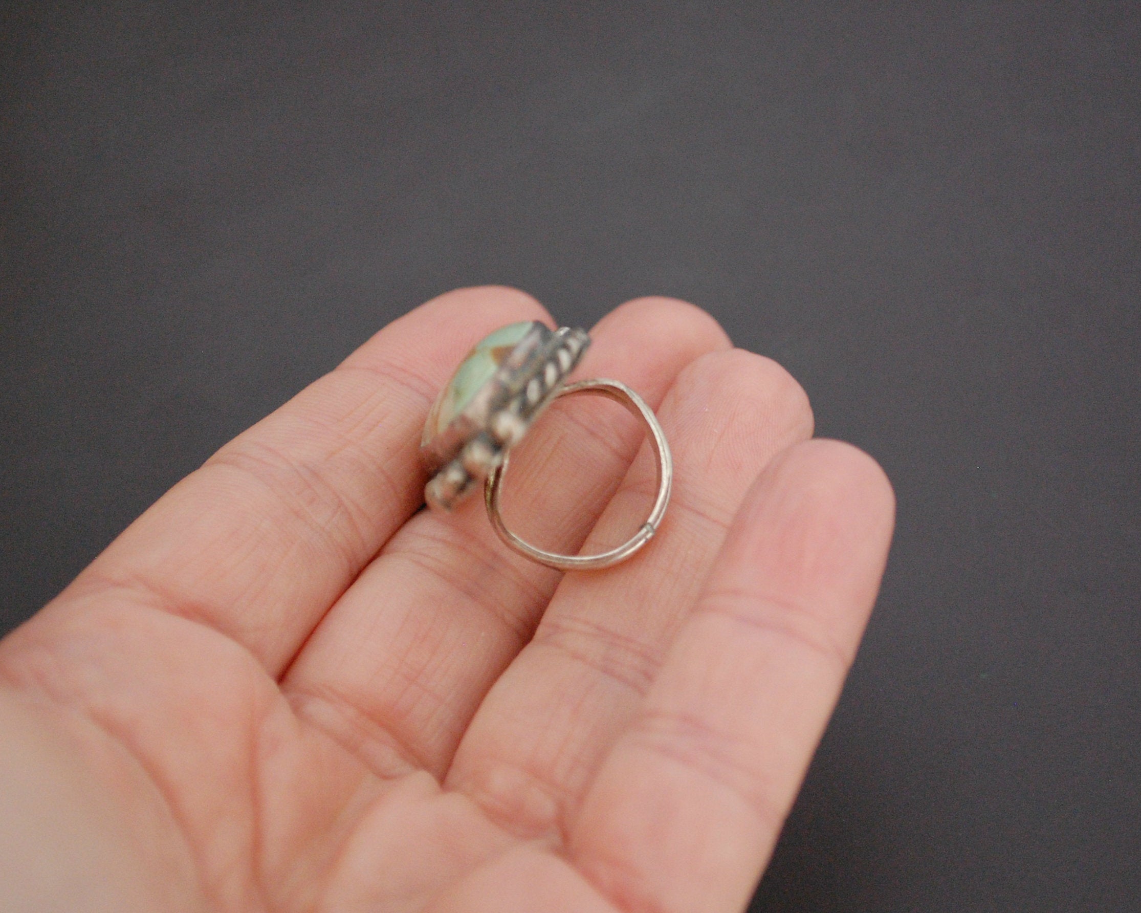 Splendid Navajo Turquoise Ring - Size 4