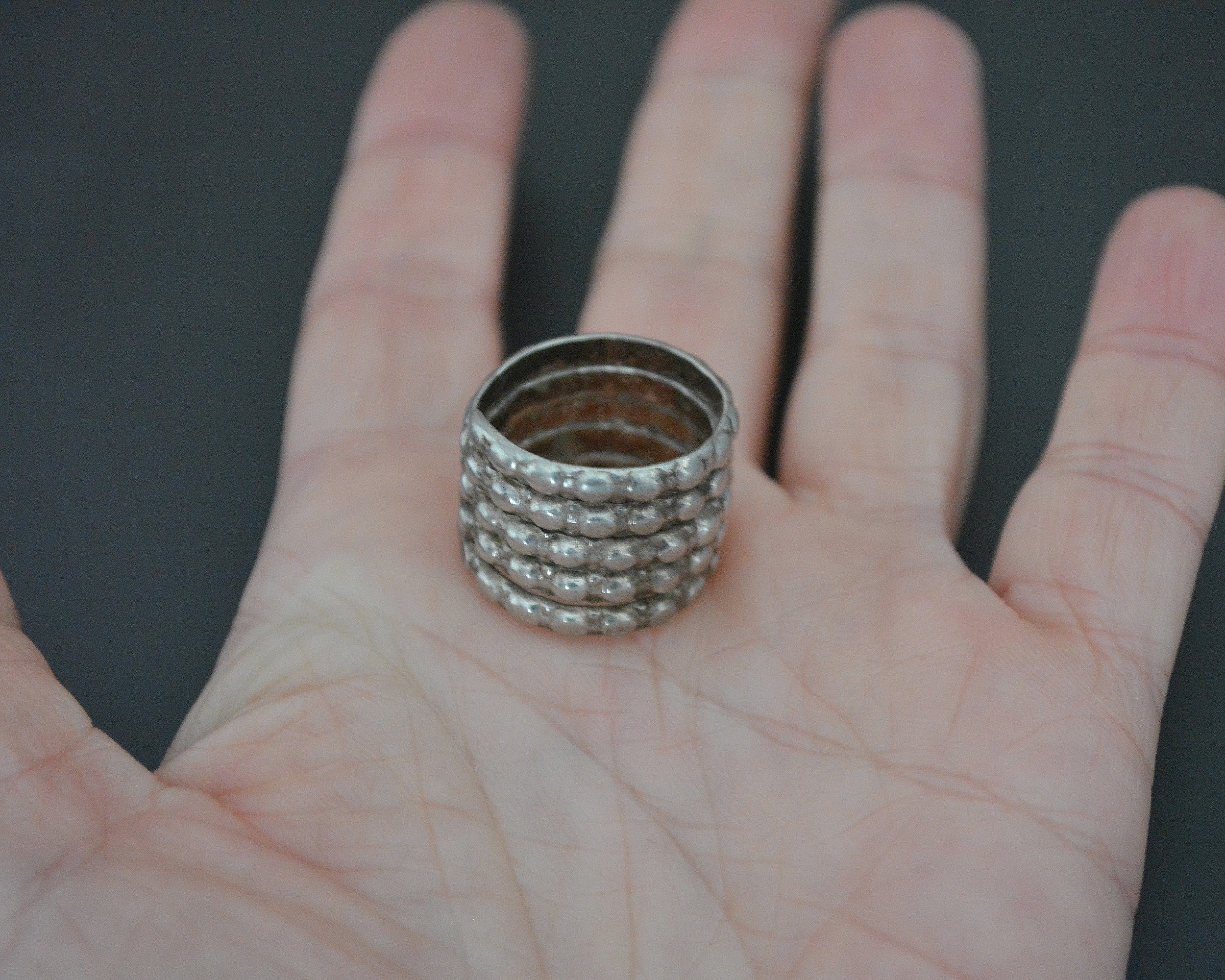Old Tribal Coil Ring from India - Size 7.5