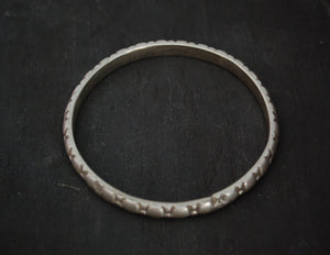 Antique Indian Tribal Silver Bracelet from Rajasthan