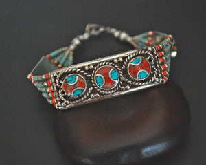 Nepali Coral Turquoise Bracelet