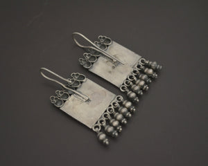 Rajasthani Silver Peacock Earrings with Bells