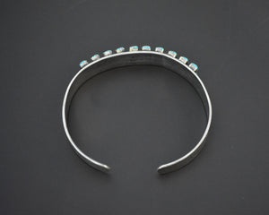 Signed Zuni Turquoise Cuff Bracelet - XSMALL / SMALL