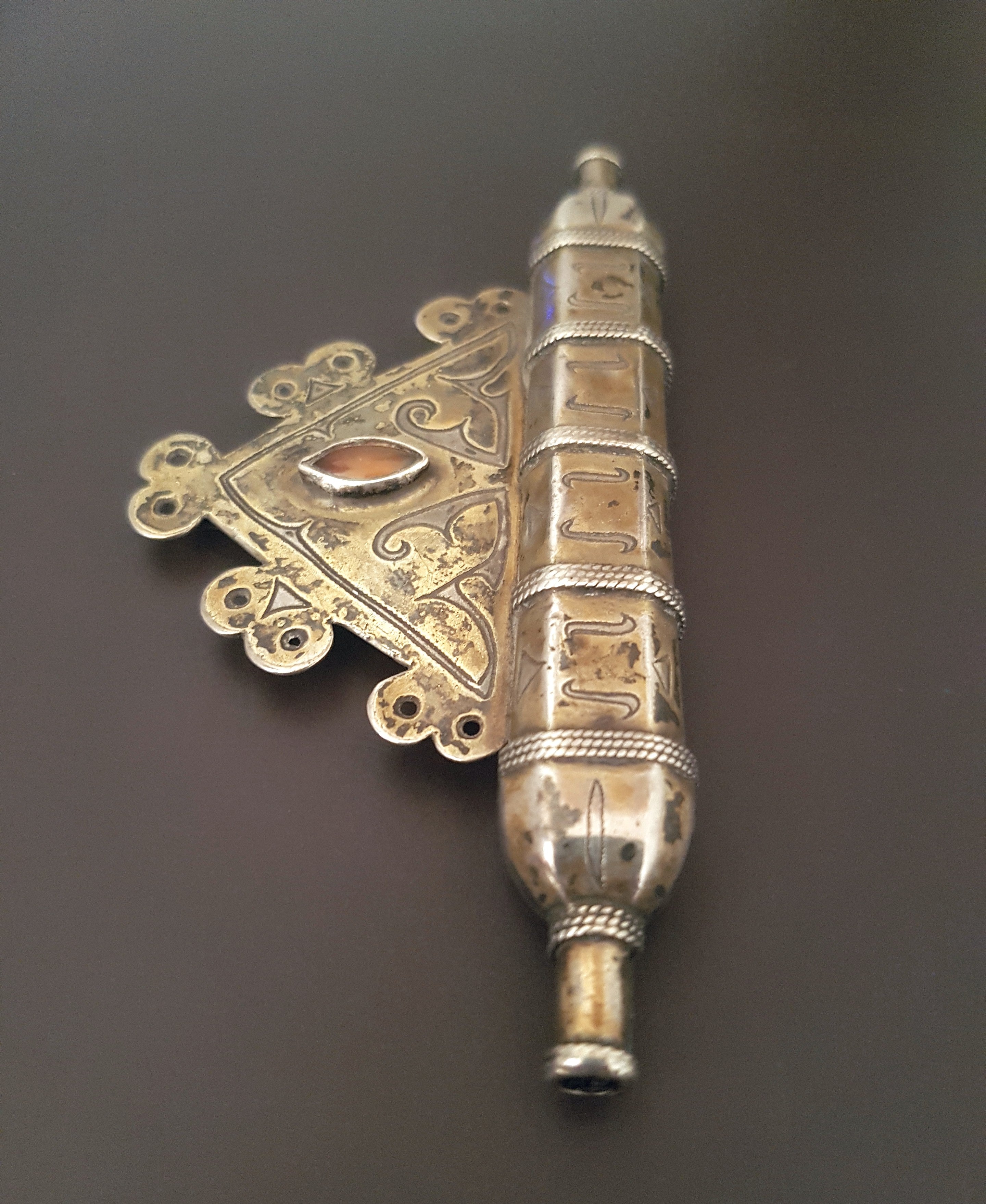Old Turkmen Pendant with Carnelian