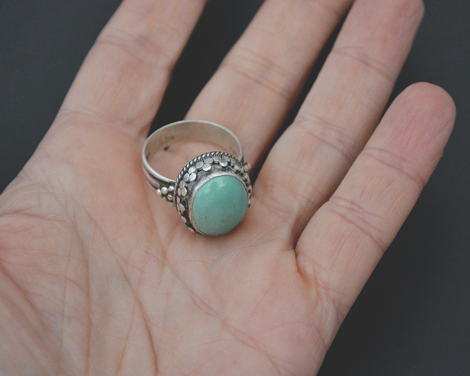 Nepali Turquoise Ring - Size 8.5
