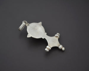 Tuareg Silver Cross with Coral