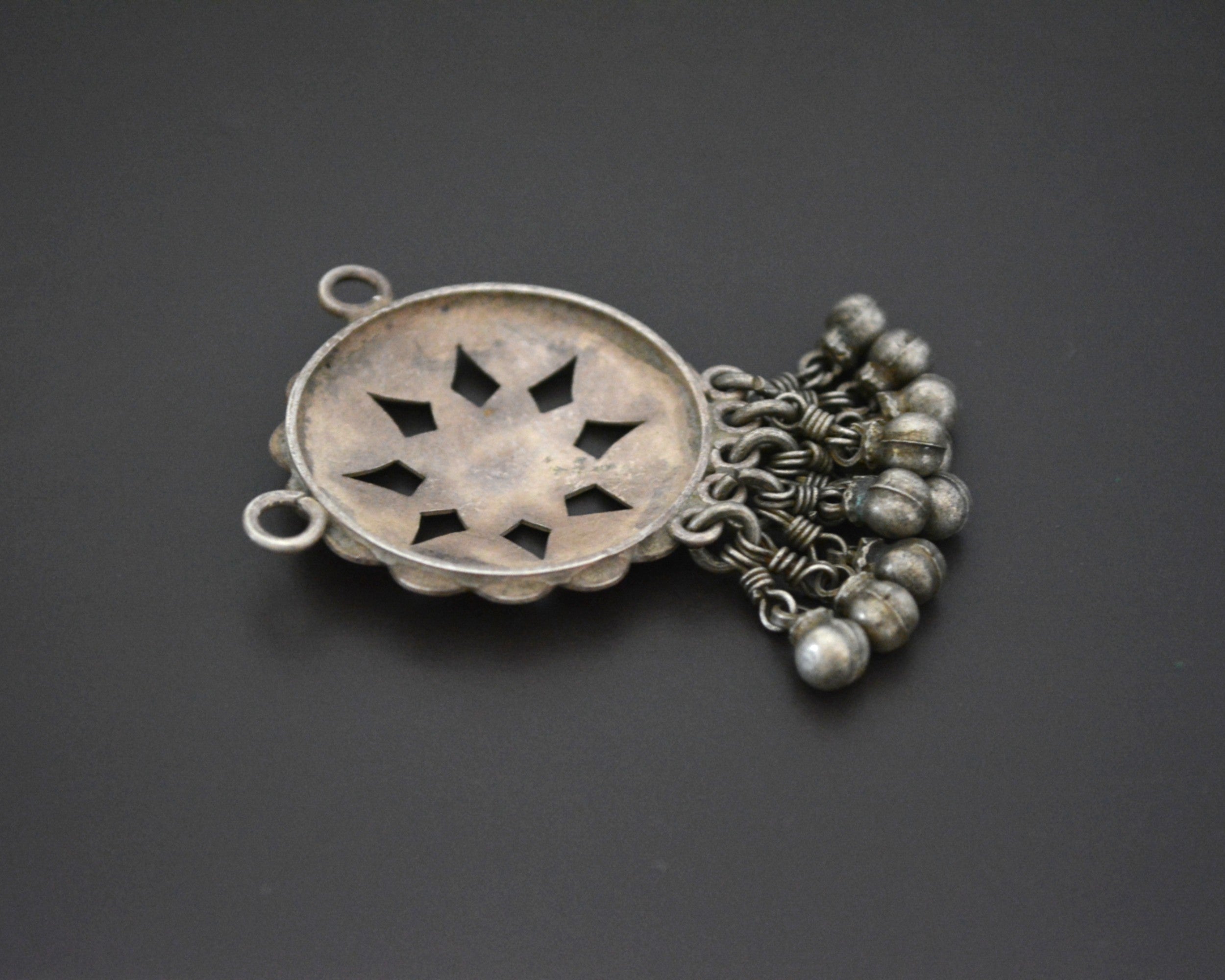 Rajasthani Silver Pendant with Bells