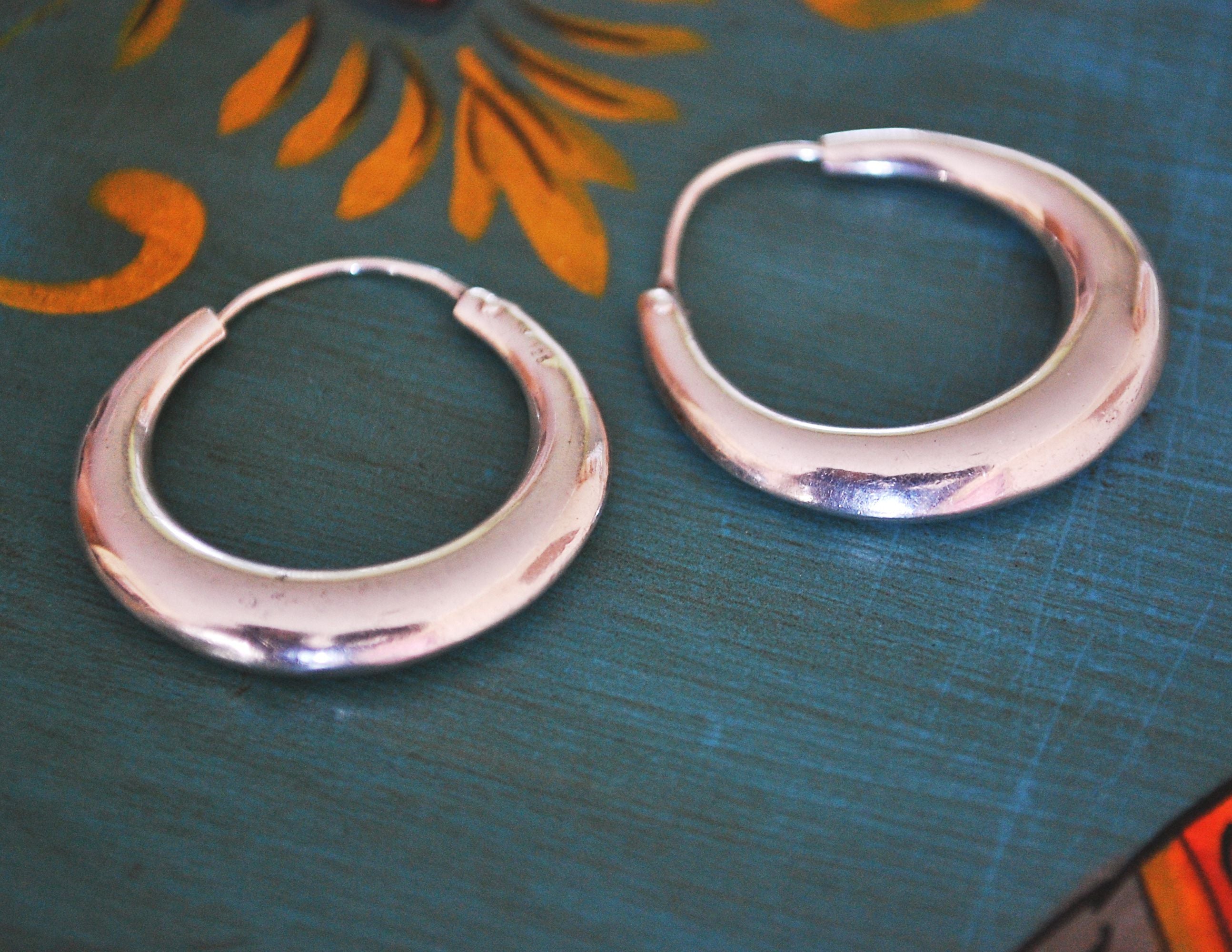 Ethnic Hoop Earrings - Medium