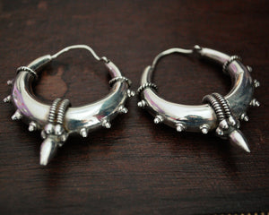 Ethnic Spike Hoop Earrings - Medium/Large
