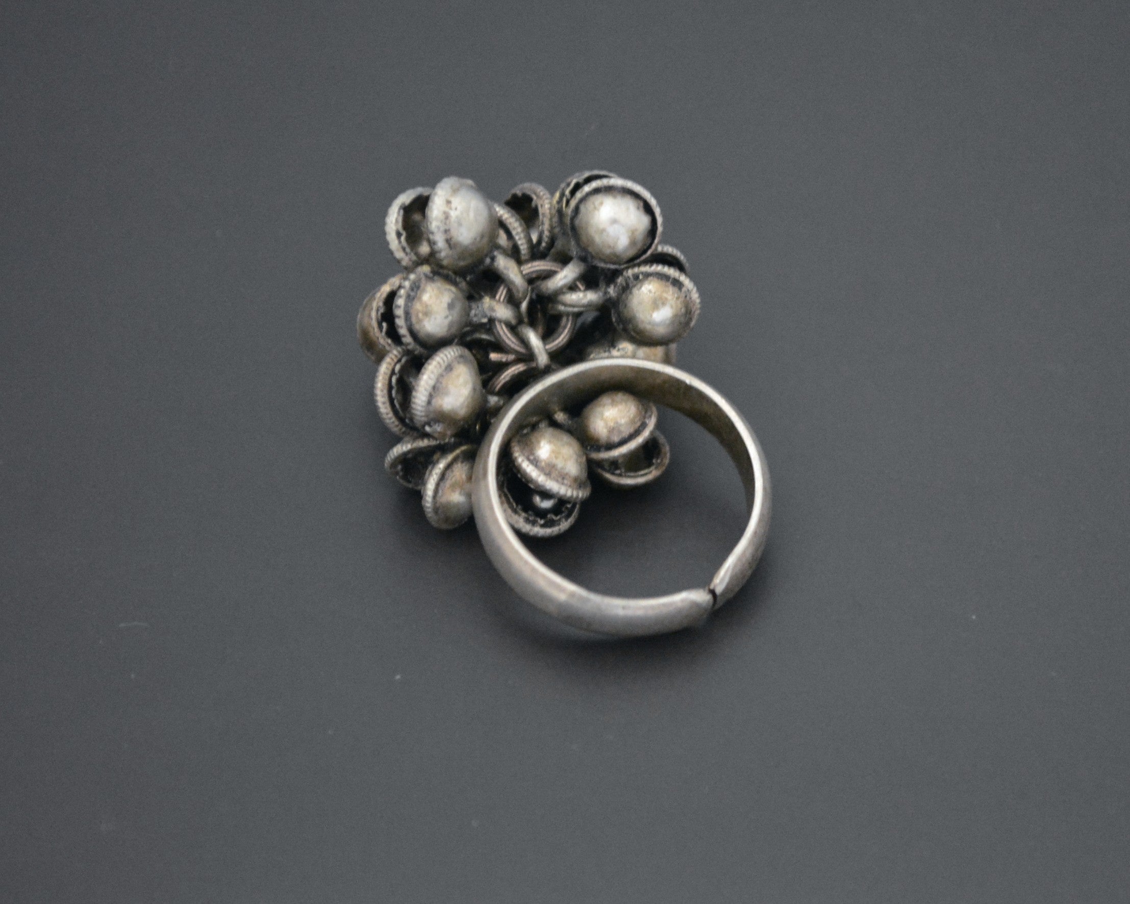 Rajasthani Silver Ring with Bells- Size 8
