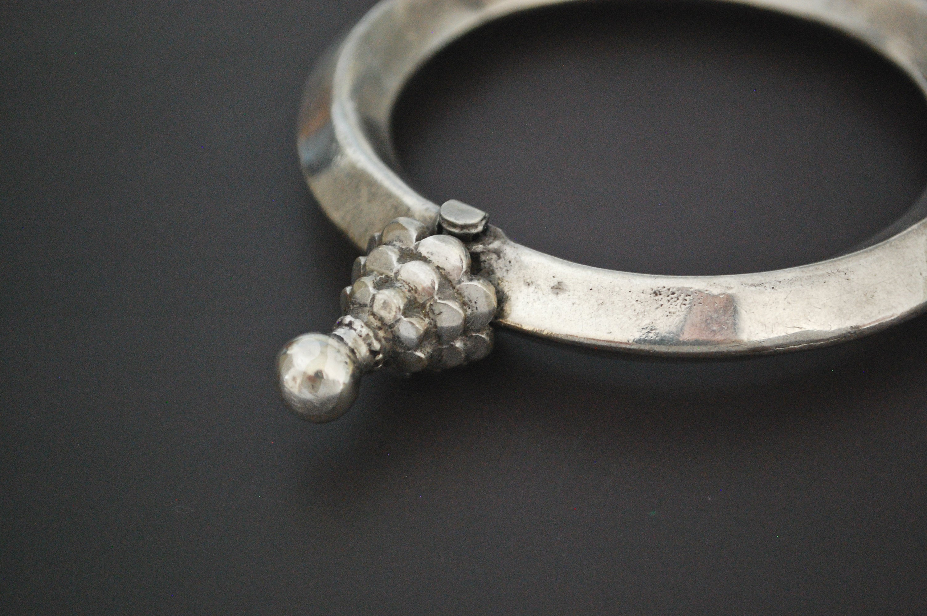 Old Rajasthani Silver Bracelet - LARGE