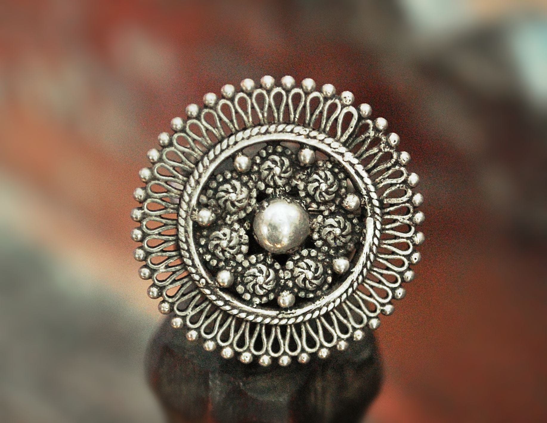 Indian Mandala Ring - Size 10
