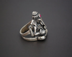 Ganesha Sterling Silver Ring - Size 4.75 - Small