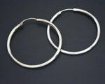 Large Sterling Silver Hoop Earrings