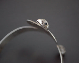 Double Snake Bracelet or Armlet with Onyx Eyes
