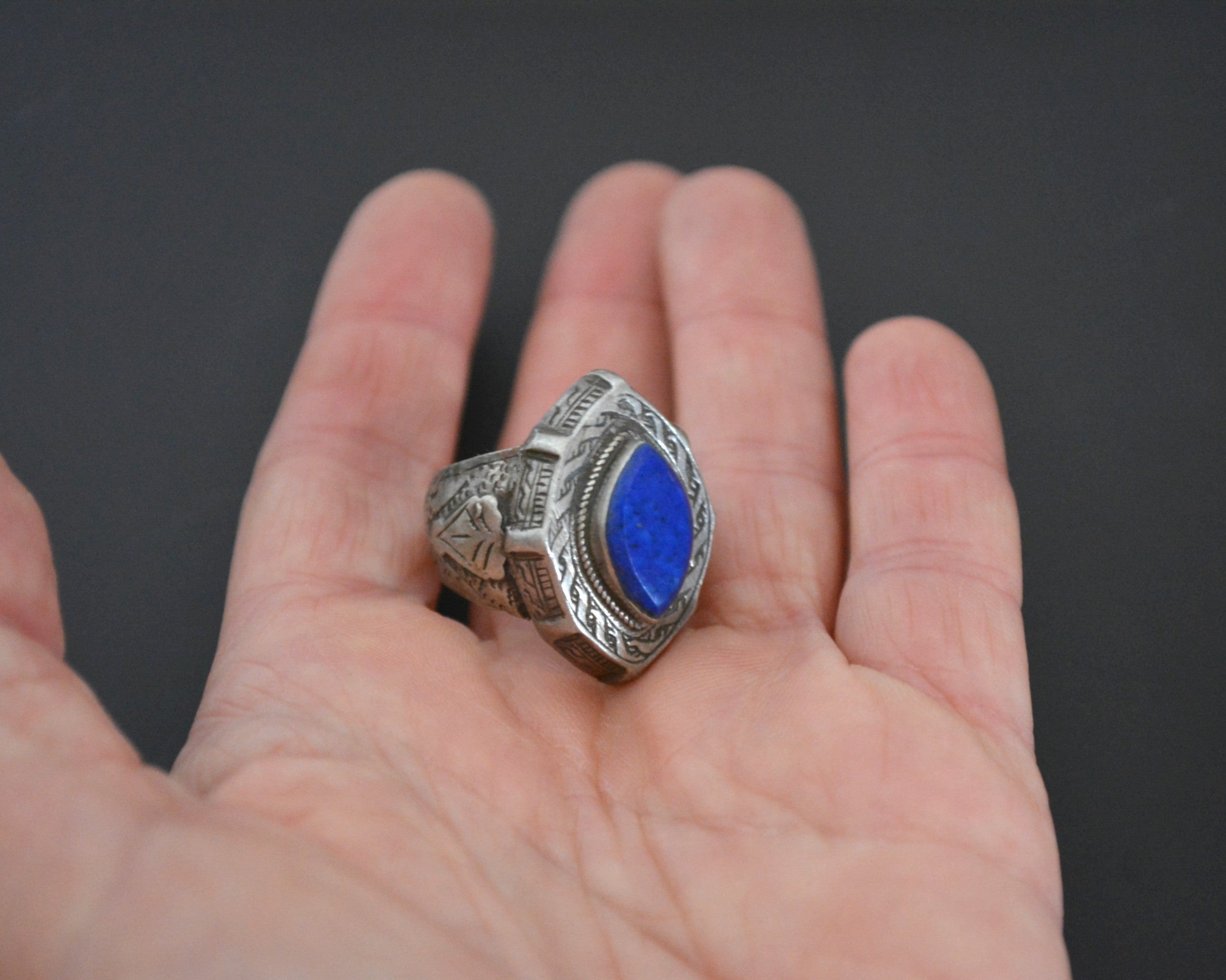 Afghani Lapis Lazuli Ring - Size 8