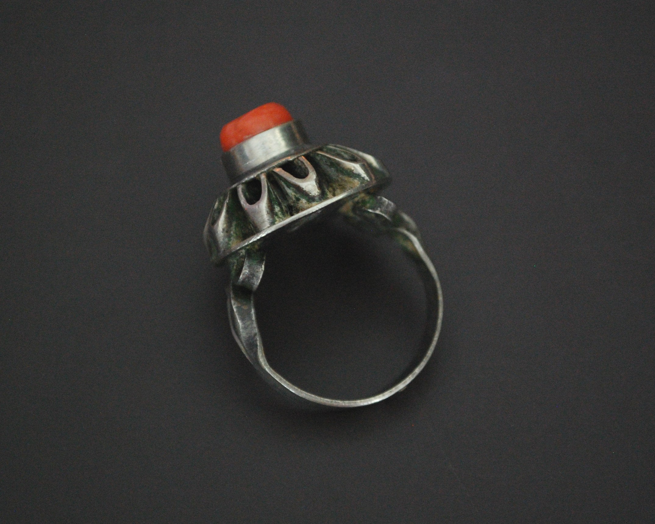 Old Coral Ring - Size 8