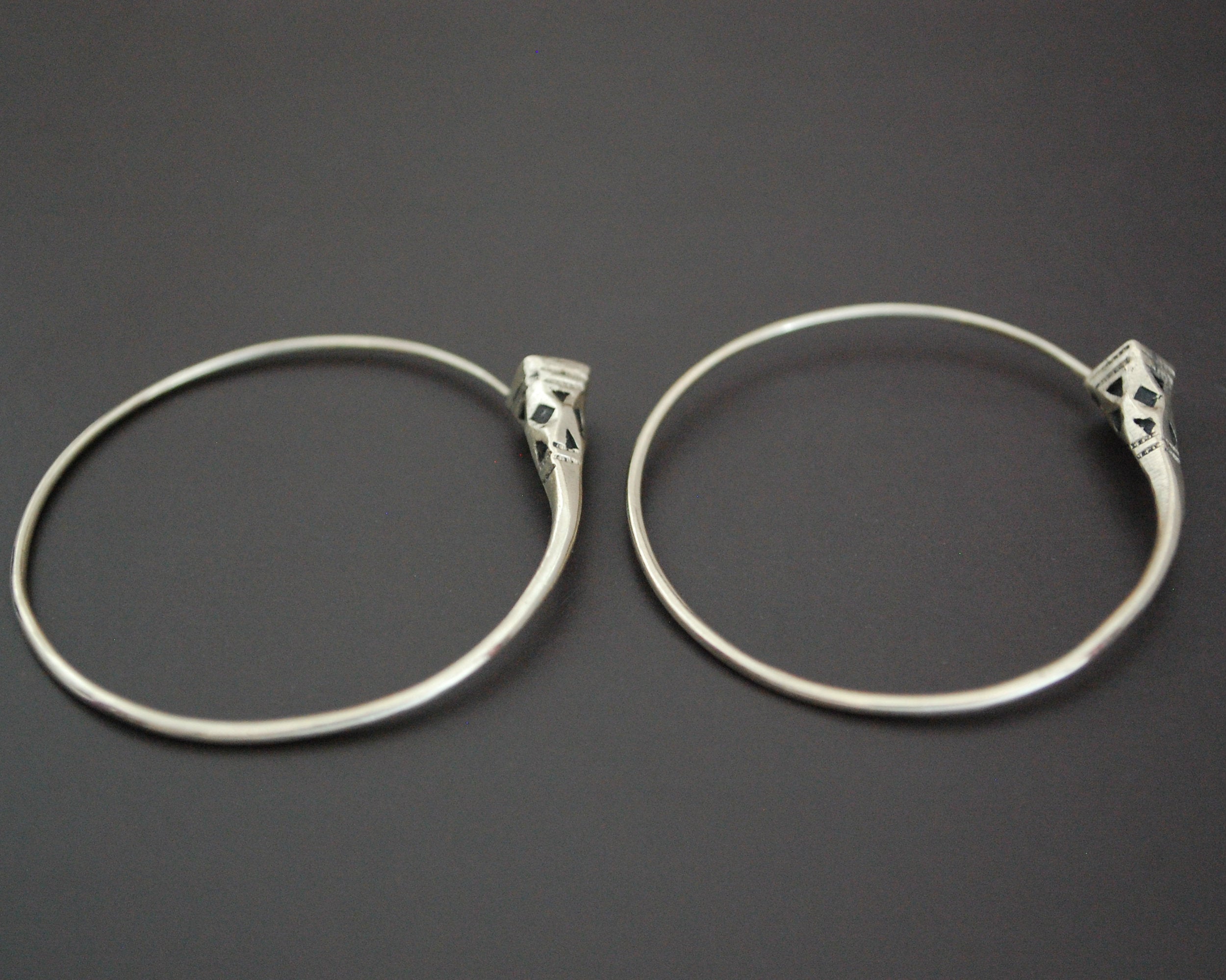 Tuareg Hoop Earrings - Thin and Medium Size