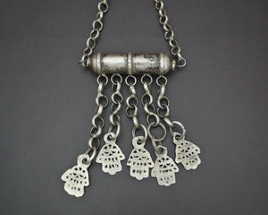 Old Tunisian Hamsa Pendant Necklace