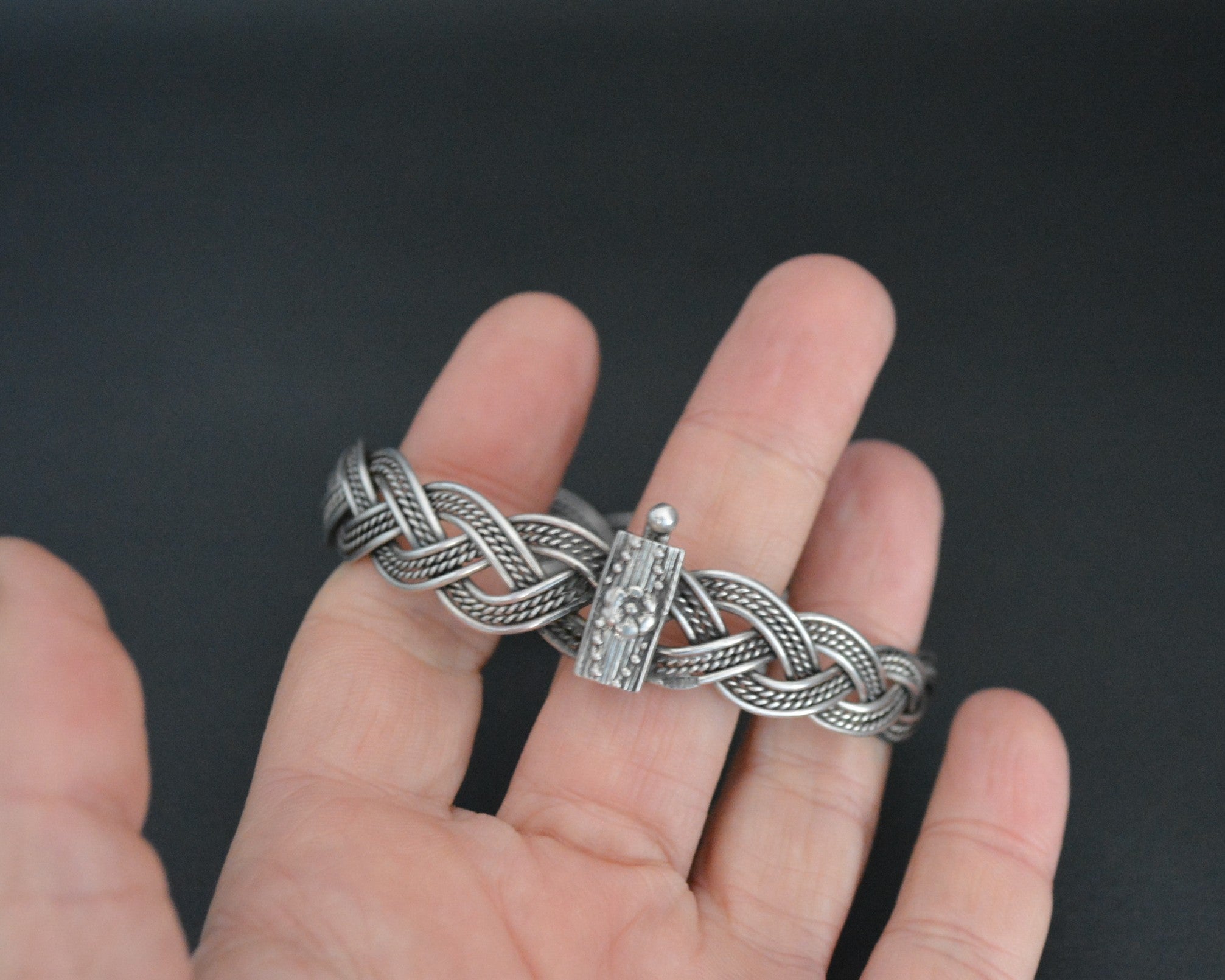Vintage Hinged Cuff Bracelet from Egypt