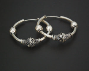 Ethnic Bali Hoop Earrings - Medium / Large