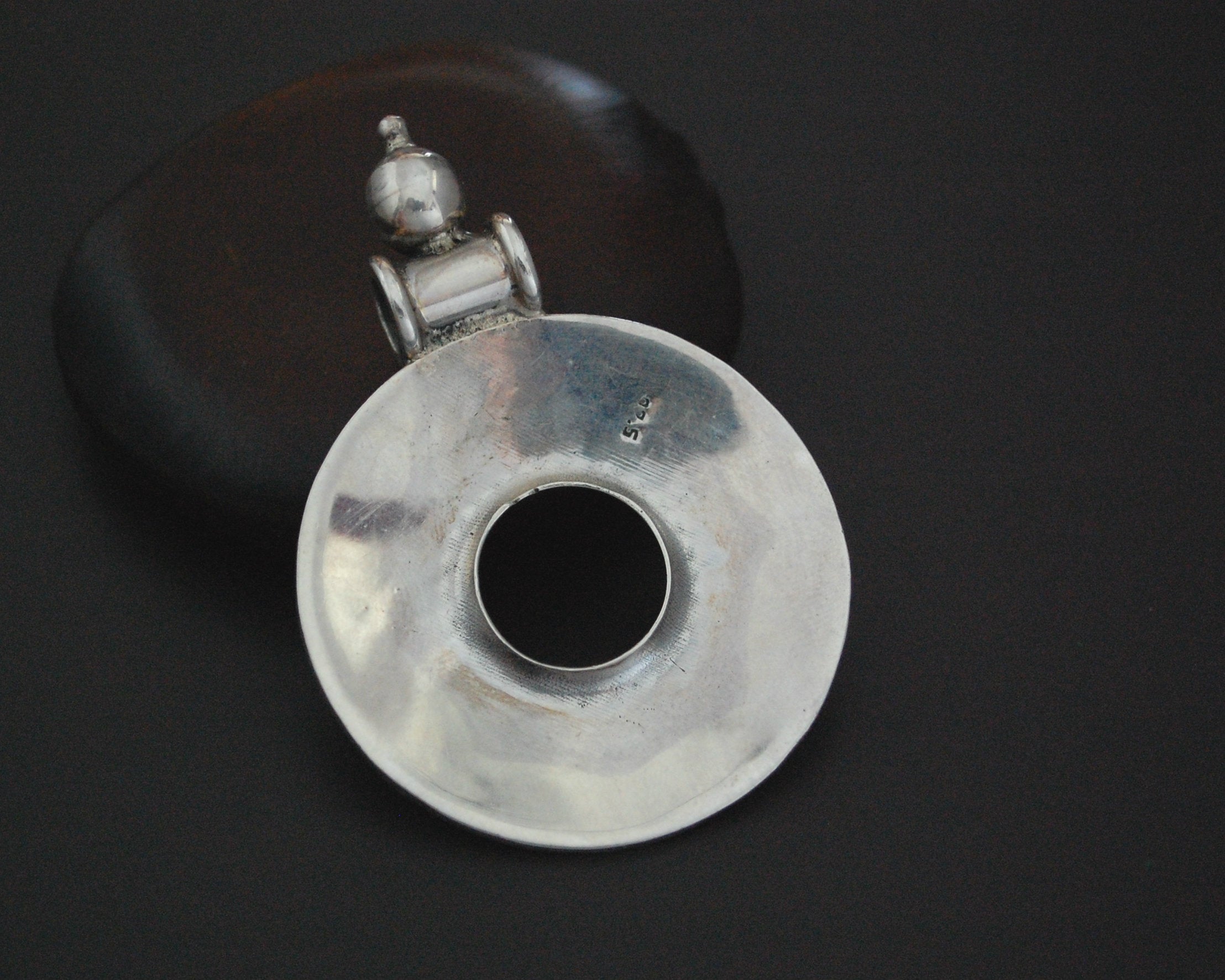 Large Indian Silver Amulet