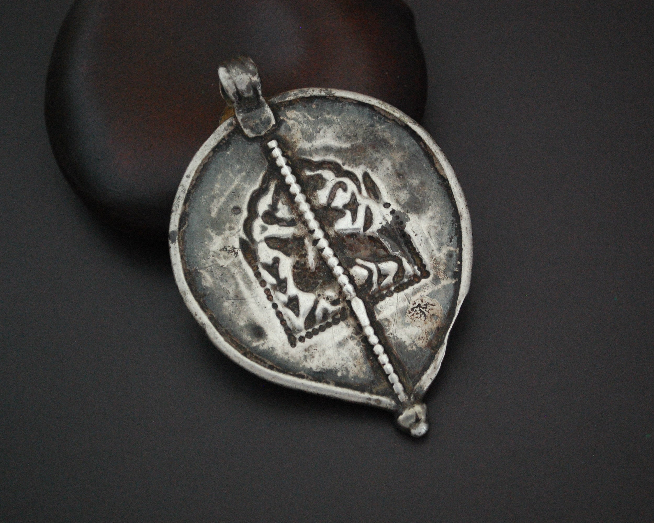 Old Rajasthani Silver Hindu Diety Amulet
