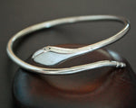 Vintage Sterling Silver Snake Bracelet - Adjustable