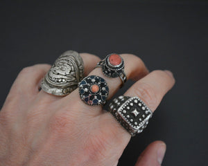 Old Afghani Coral Ring - Size 6