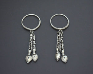 Afghani Hoop Earrings with Tassels