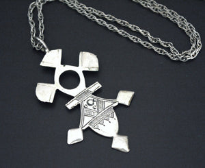 Tuareg Silver Cross on Chain