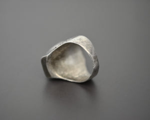 Nepali Tibetan Coral Saddle Ring - Size 9.25