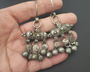 Old Yemeni Silver Hirz Earrings