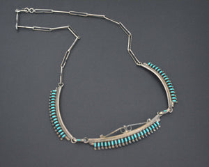 Zuni Turquoise Needlepoint Necklace