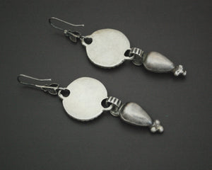 Rajasthani Flowery Silver Earrings with Dangles