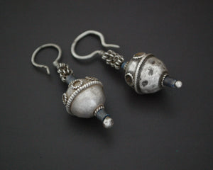 Antique Afghani Earrings with Lapis Lazuli