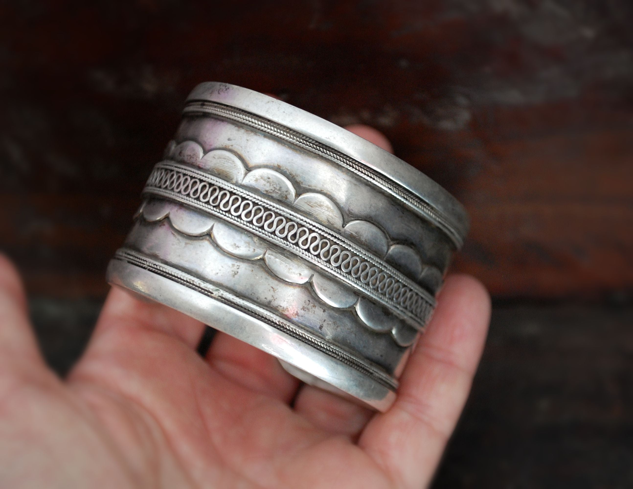 Antique Turkmen Silver Bracelet