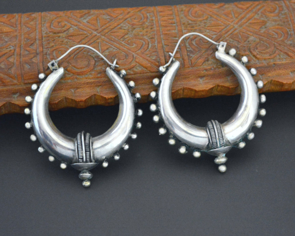 Ethnic Spike Hoop Earrings - LARGE