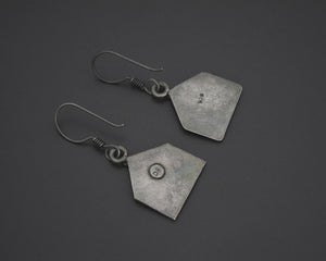 Hindu Amulet Silver Dangle Earrings