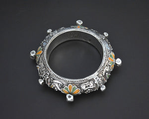 Berber Hinged Enamel Bracelet - SMALL